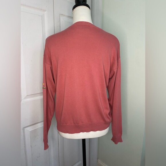 Vintage Plum-Pink Pivot Rules Golf Cardigan - Picture 6 of 7